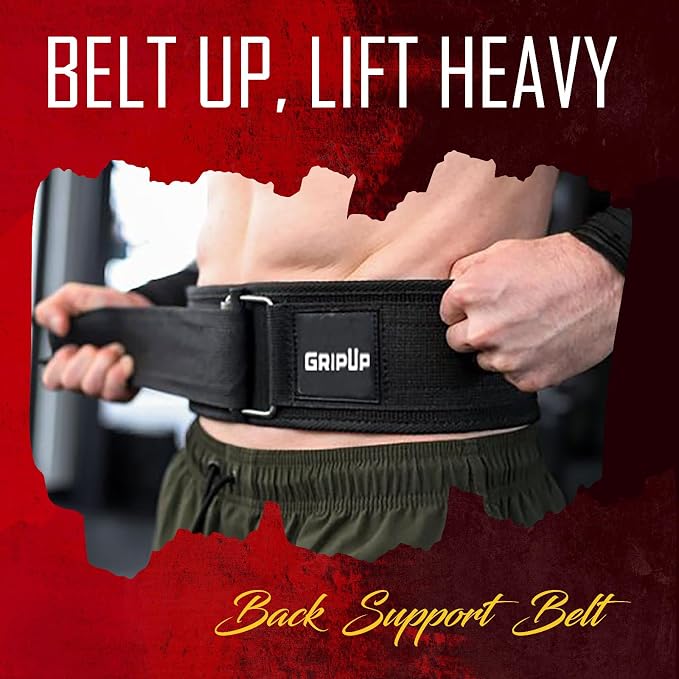 Weight lifting Belt 6 Inch Auto-Lock Curved Padded Back Lumbar Support Gym Belt for Fitness Exercise Bodybuilding Powerlifting Workouts Deadlifts Squats & Weightlifting Men Women