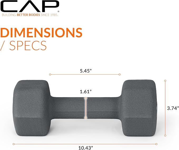 CAP Barbell Neoprene Dumbbell Weights Pairs & Sets | Color Series