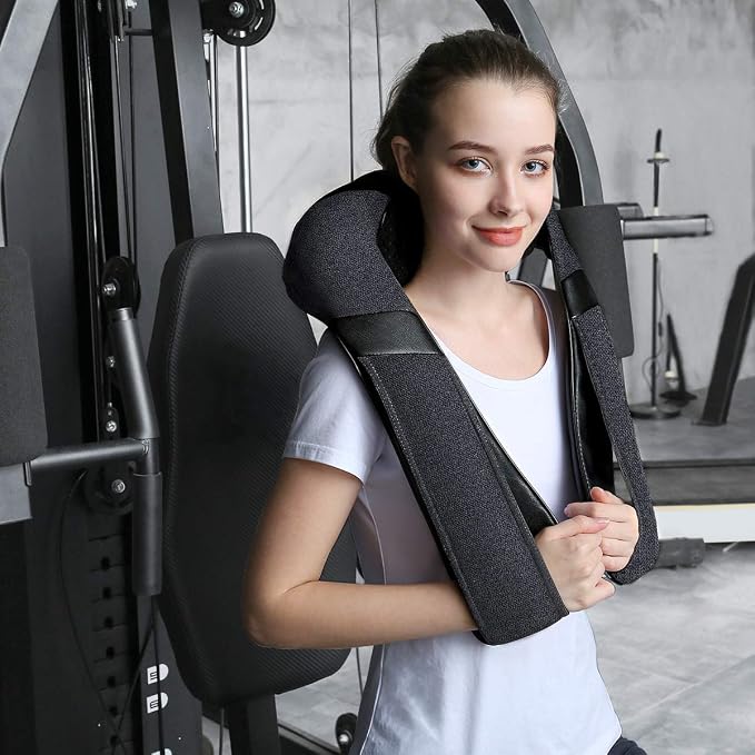 Mirakel Gifts for Women Men, Neck Massager for Pain Relief Deep Tissue, Electric Shiatsu Shoulder & Back Massager with Heat, Christmas Mom Dad Gifts for Wife Husband Her Him Fathers Day (NOT Cordless)