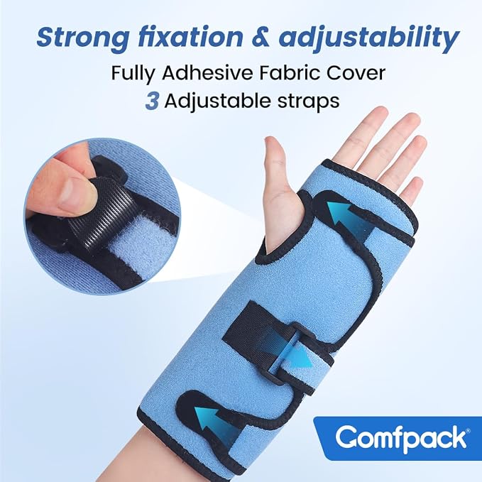 Wrist Ice Pack Wrap for Carpal Tunnel Relief with Gel Ice Pack | Hot Cold Compression Wrist Brace for Injuries, Rheumatoid, Tendinitis, Swelling, Surgery Recovery, Detachable Gel Inserts