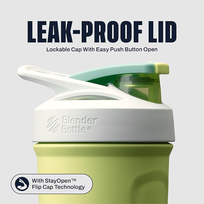 BlenderBottle Sport - Stainless Steel - 24-oz. - Blue/Green (Electric Garden)