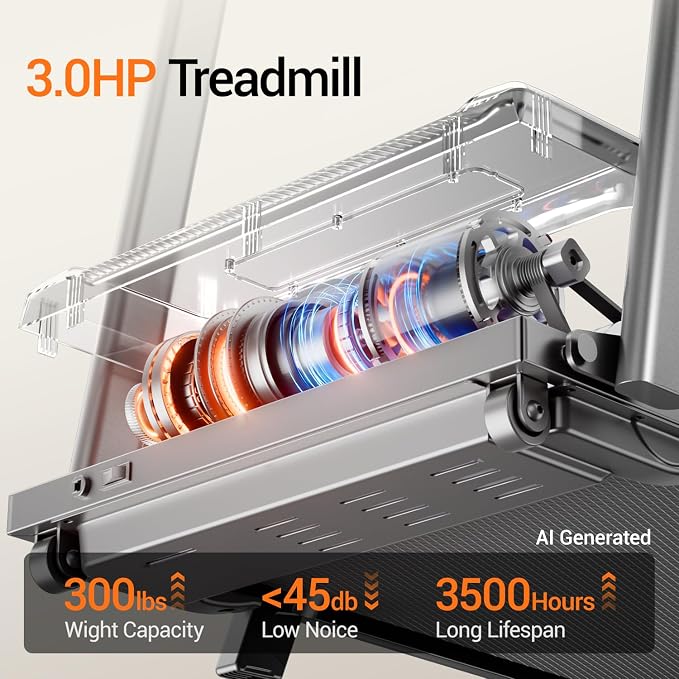16% Incline Treadmill with Handle,Foldable Treadmills for Home | 3-in-1 Portable Treadmill, Triple-Screen Console,3.0HP Brushless,300 LBS Capacity,Home Office Gym,LED Display