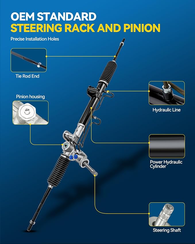PHILTOP Power Steering Rack and Pinion Compatible with Patriot 2007-2017 2.0L 2.4L FWD, Compass 2007-2017 2.0L 2.4L FWD, Caliber 2007-2009 1.8L/2007-2010 2.0L/2011-2012 All Models Replace 22-383