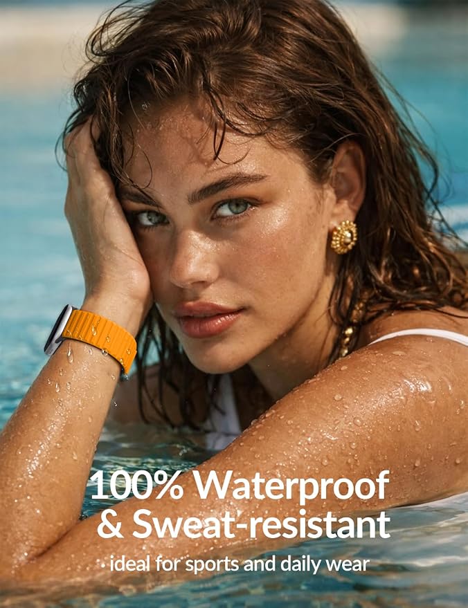 Patented Magnetic Silicone Sport Band for Apple Watch Bands for Women Men | Soft Silicone Solo Loop 40mm 38mm 41mm 44mm 45mm 42mm 49mm, Sport Strap for iWatch Series 11 10 9 8 7 6 5 4 3 2 1 SE Ultra