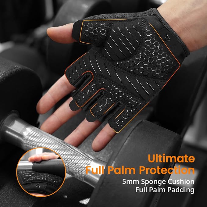 ATERCEL Gym Gloves for Women, Workout Gloves for Gym Weightlifting Exercise | Full Palm Protection | Breathable & Lightweight | For Men & Women | Cycling & Climbing Ready