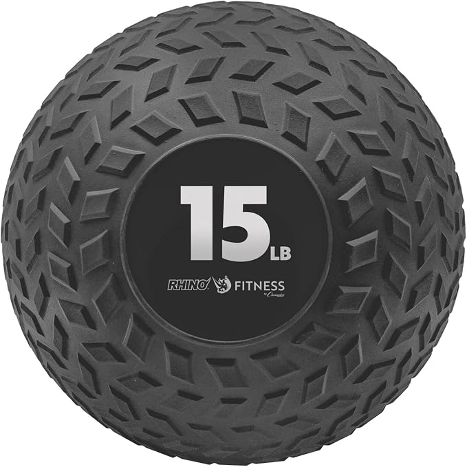 Champion Sports Rhino Fitness Slam Ball – Sand-Filled, Bounce-Resistant Ball for Strength & Conditioning, 6–50 lb