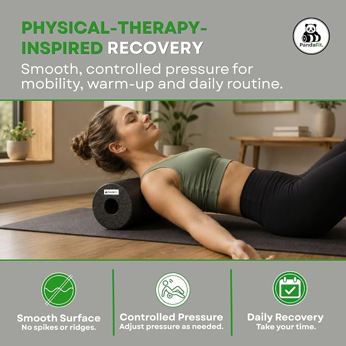 Foam Roller Set for Physical Therapy, 5-in-1 Smooth Roller Kit with Large Roller, Mini Roller, Massage Ball, Peanut Ball and Carry Bag, Designed in Germany