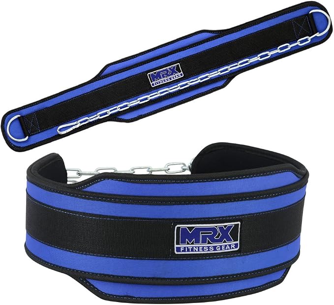 MRX Weight Lifting Belt DIPPING BELTS with Metal Chain Exercise & Fitness