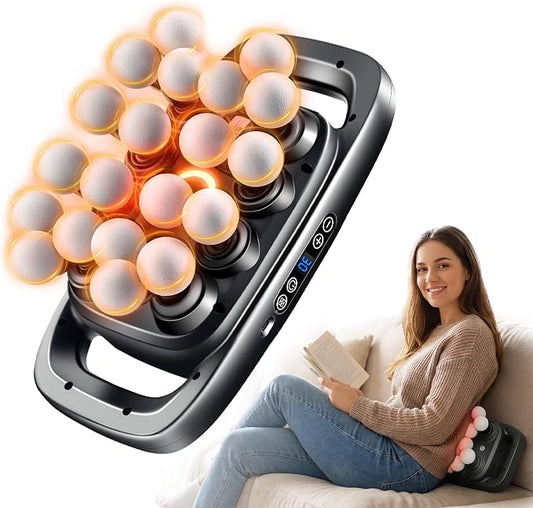 20 Head Massage Gun Deep Tissue, Percussion Muscle Massager for Back Pain | 3 Modes, 30 Intensities, 12mm Stroke, Quiet Brushless Motor, USB-C, Wide Coverage for Back/Neck/Shoulders/Legs