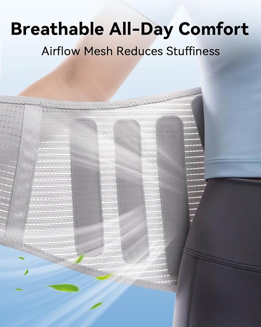 Medical-Grade Back Brace for Women Lower Back Pain Relief [Ultra Breathable & Stronger Support] Back Support Brace with Adjustable Strap System - Back Support Belt for Herniated Disc, Sciatica, Arthritis,Scoliosis | Ultra Breathable Back Support Brace ...
