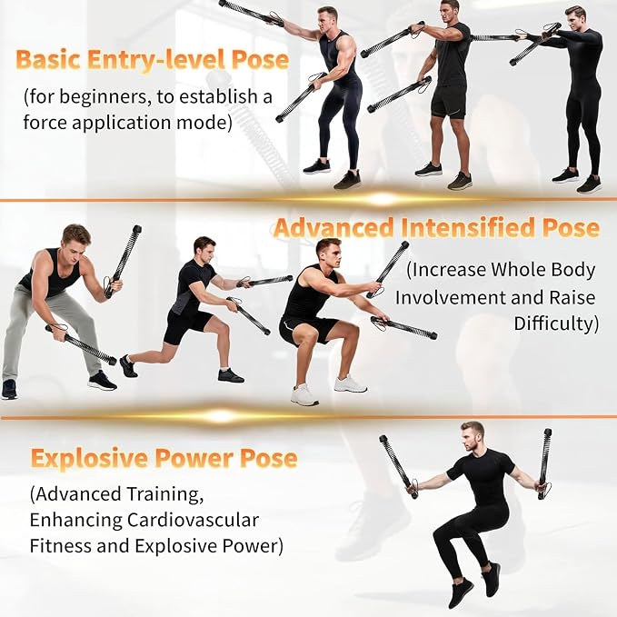 Ropeless Battle Ropes for Home Gym-Portable Cordless Training Rope Fitness Equipment for Men&Women,Weighted Workout Gear for Upper Body Cardio,Low-Impact Exercise Ropes for Small Spaces (Black)