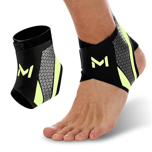 Ankle Brace Compression Support Stabilizer for Men Women, Ankle Support with Adjustable Wrap for Sports Training and Daily Activity, Protection Plantar Fasciitis Relief,Tendonitis,Sprained(Green)