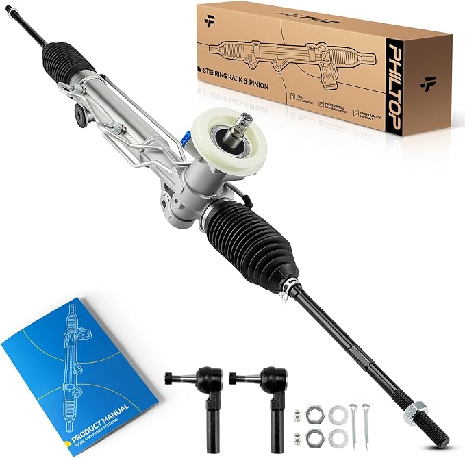 PHILTOP Power Steering Rack and Pinion for 97 Century, 98-02 Century Custom | with Outer Tie Rod Ends Replace No.26056808, 22186, 26079913