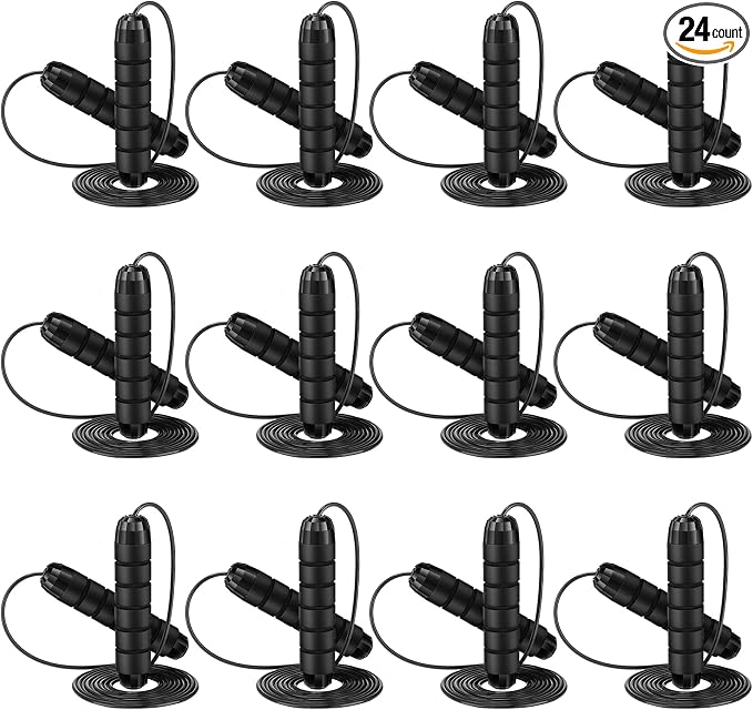 Jump Ropes for Fitness with Ball Bearings Speed Jumping Adjustable Skipping Rope with Foam Handles Exercise Stuffer for Men Women Cardio Training Slim Body