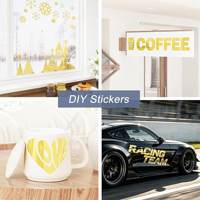 WESTICK 24" x 118" Gold Mirror Stickers for Wall Self Adhesive Flexible Mirrored Wallpaper Peel and Stick Mirror Contact Paper Roll Stick on Mirrors for Art Crafts DIY Decoration Cabinets Countertops