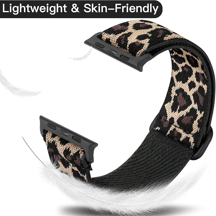 Lerobo Braided Band Compatible with Apple Watch Series 11 10 9 8 7 46mm 45mm 41mm Ultra SE 3 2 1 49mm Series 6 5 4 3 44mm 40mm 38mm 42mm Men iWatch Bands Women Stretchy Nylon Solo Loop Sport Strap