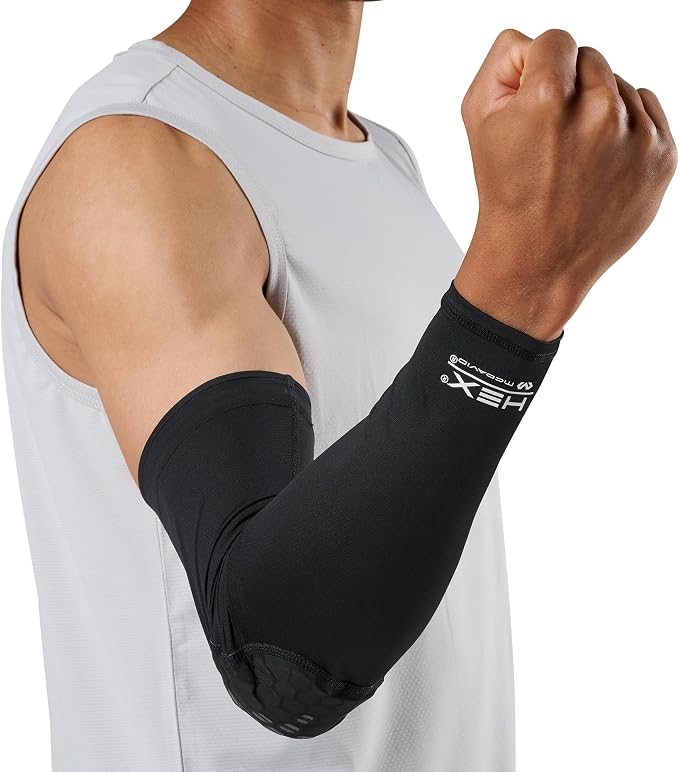 McDavid HEX Shooter Arm Sleeve Single Padded Compression Sleeve Basketball Football Sports Protection