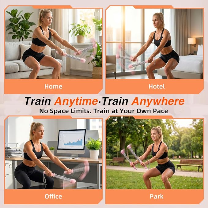 Weighted Ropeless Battle Ropes, High-Resistance Portable Heavy-Duty Cordless Rope for Home Gym with Poster, Low Noise. HIIT and Low-Impact Cardio Aerobic Training for Men & Women
