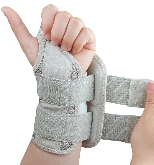 Carpal Tunnel Wrist Brace, Adjustable Wrist Support Brace, Night Wrist Sleep Supports Splints Arm Stabilizer (Left Hand, L/XL, Khaki)