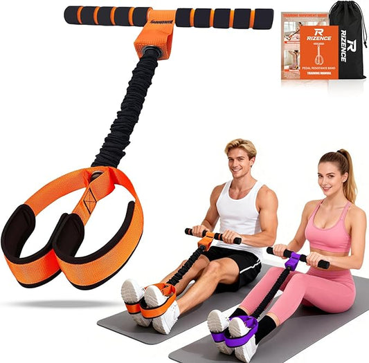 2026 Upgrade Pedal Resistance Bands with Handle - Multifunction Thickened Latex Tubes Foot Pedal Resistance Band - Fashion Puller Sit Up Equipment for Men Women for Full Body Exercise