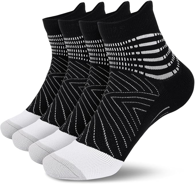 IRAMY Compression Ankle Support Socks Women - Wicking, Cushioned Athletic, Plantar Fasciitis Relief 2/3/6 Pairs