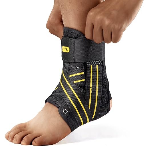 Ankle Brace for Women Men, Lace Up Foot Stabilizer for Sprained Ankle | 2 Removable Side Stabilizers, Quick Lace-Up, Figure 8 Support, Adujustable, Fit for Achilles Tendonitis, Injured Ankle