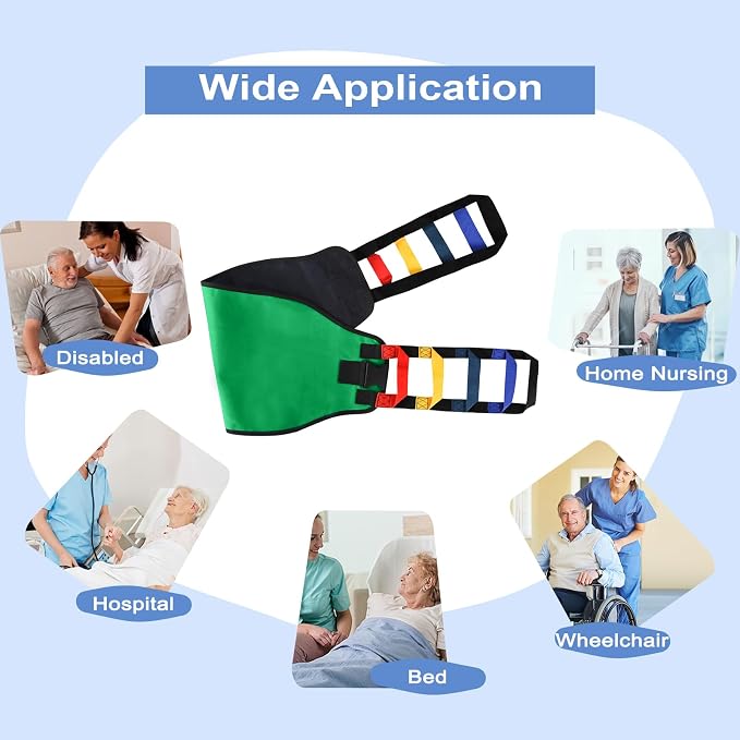 Transfer Sling, Transfer Belt for Elderly, Gait Belts for Seniors | Heavy Duty Patient Lift Belt,Mobility Standing&Lifting Aid for Disabled,Elderly,Injured-Safely Move from Bed and Wheelchair