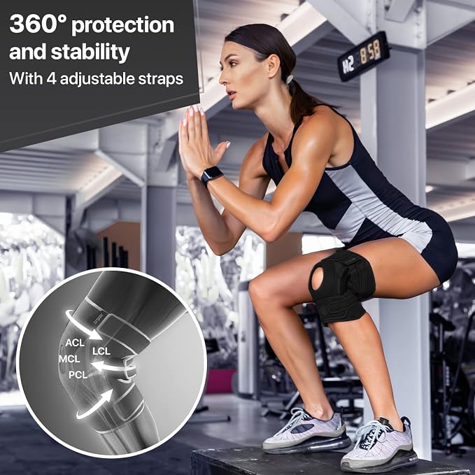 DR. BRACE ELITE Knee Brace with Side Stabilizers & Patella Gel Pads for Maximum Knee Pain Support and fast recovery for men and women-Please Check How To Size Video (Pluto, XX-Large)
