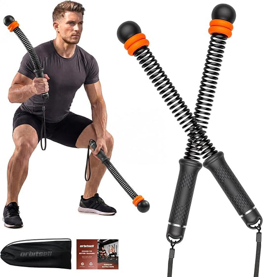 Weighted Ropeless Battle Ropes with Adjustable Resistance, Cordless Battle Rope for Home Gym & Apartment, Heavy Duty Portable Workout Equipment for Men & Women, High-Intensity HIIT & Cardio Training