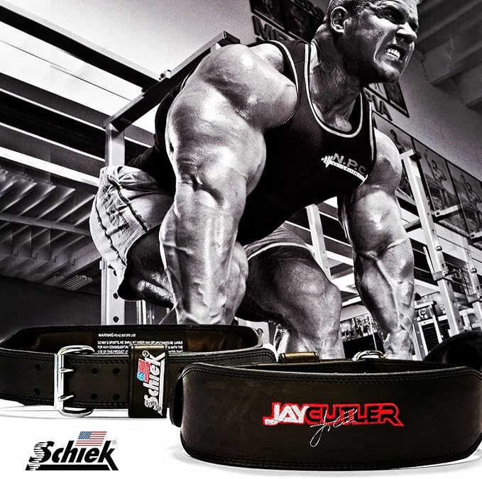 Schiek Jay Cutler Signature Leather Belt - Comfortable Weight Lifting Belt