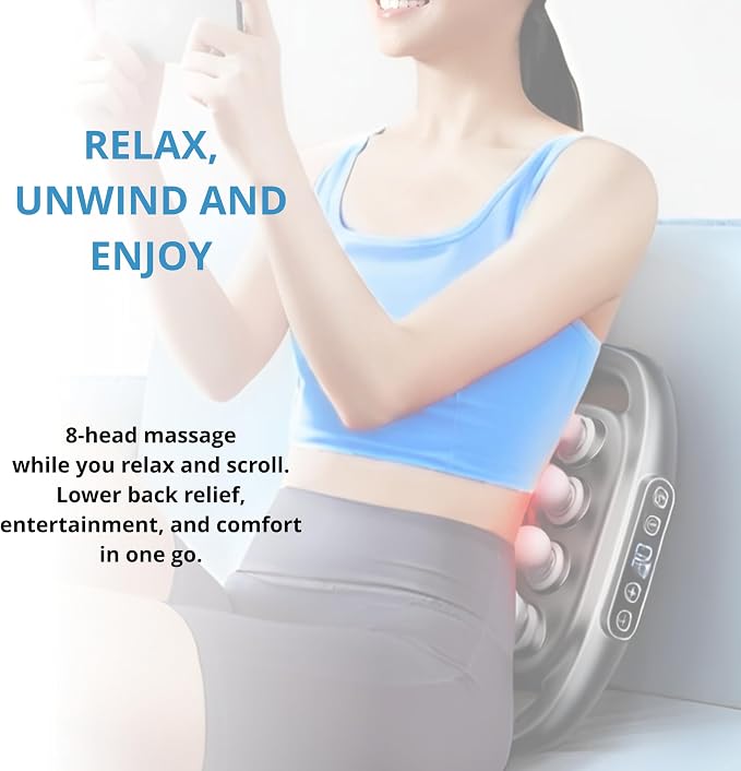 LEVILO 8 Head Massage Gun Deep Tissue for Neck, Shoulder, Back Massager – Massage Gun Deep Tissue for Muscle Recovery – Quiet, Portable & Powerful Full Body Tool – Ideal Gift for Men & Women