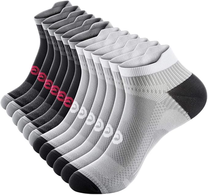 Compression Socks for Men Women Ankle Running Socks for Plantar Fasciitis | Low Cut Athletic Ankle Socks with Ankle & Arch Support for Running, Cycling, Golf, Work, Plantar Fasciitis Relief
