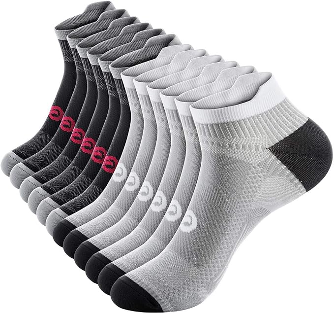 Compression Socks for Men Women Ankle Running Socks for Plantar Fasciitis | Low Cut Athletic Ankle Socks with Ankle & Arch Support for Running, Cycling, Golf, Work, Plantar Fasciitis Relief