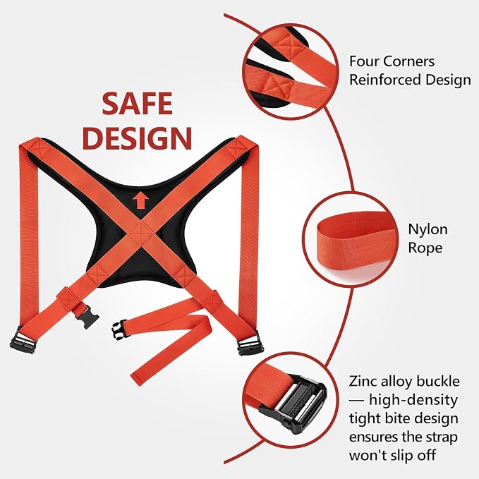 KEDSUM Moving Straps - Lifting Straps Moving for Furniture, 2-Person Lifting & Moving System, Hold Up to 800LBS for Appliances Mattresses Heavy Things, Safely and Easily Like a Pro(with Back Support)