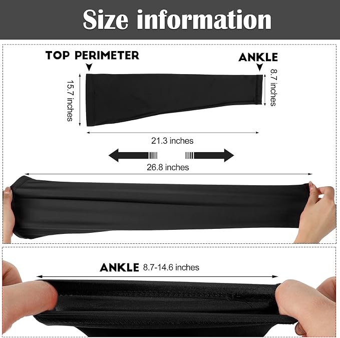 Tatuo Leg Sleeves Compression Long Knee Sleeve UV Protect for Men Women Sport Basketball Football