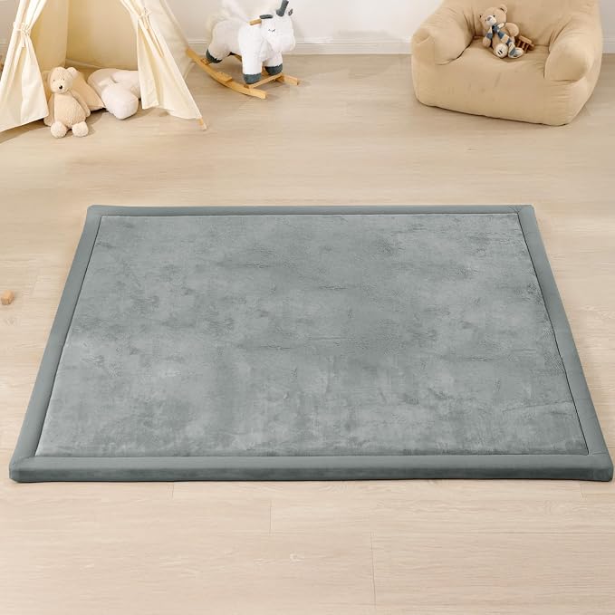 1.3" Thick Baby Play Mat for Floor,50x74 Padded Playpen Mat, Non-Slip | Ultra Soft Playmat for Baby,Tummy Time Foam Mats,Cushioned for Infant,Kids and Toddler Crawling,Easy Care