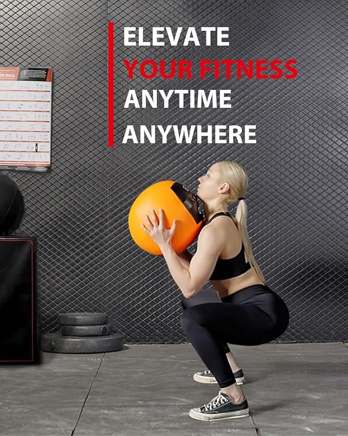 Mikolo Medicine Ball, Wall Ball,Soft Medicine Ball Set,Slam Ball for Core Training, Strength Workouts -Multi-Weight 10lbs 20lbs Exercise Balls for Home Gym, Functional Fitness (10/15/20/25LB)