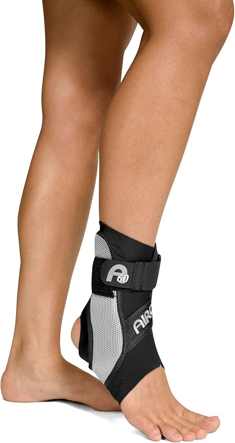 AIRCAST A60 Ankle Support for Sprained Ankles & Injury Protection - Waterproof, Medium, Right