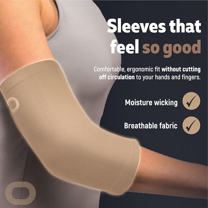 Elbow Brace for Women & Men (Pair) – Elbow Compression Sleeve for Tendonitis, Tennis Elbow & Golfers Elbow – Arm & Elbow Support for Arthritis, Bursitis, Weightlifting & Pain Relief