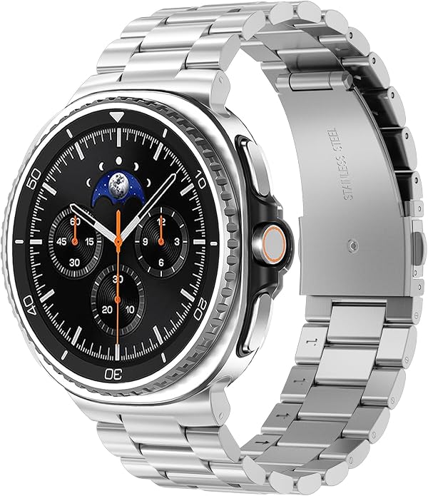 Metal Band for Samsung Galaxy Watch 9 8 40mm 44mm/Classic 46mm Men Women | Stainless Steel, No Gap Strap, Link Bracelet for Samsung Galaxy Watch 8 9 44 40mm/8 Classic 46mm, Business to Casual