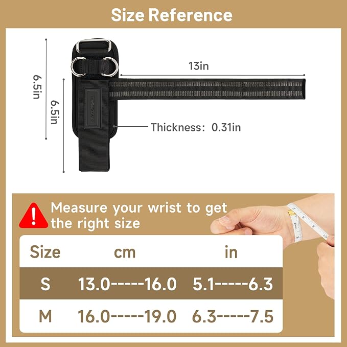 M MANUEKLEAR Wrist Straps for Weightlifting, Gym Lifting Straps with D Rings for Cable Machine,Weight Lifting Wrist Wraps for Men Women