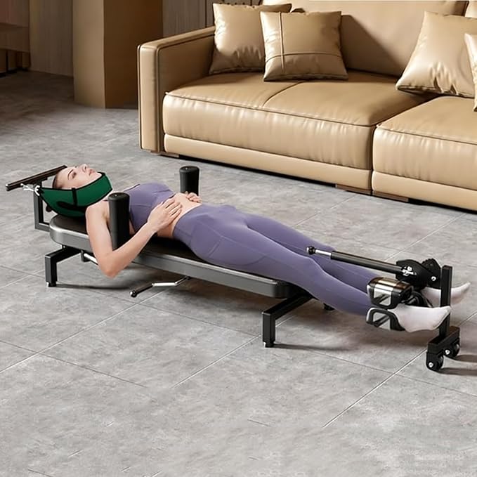 Fitness Full Body Lumbar Traction Table, Back Stretch Bed Stretching Machine