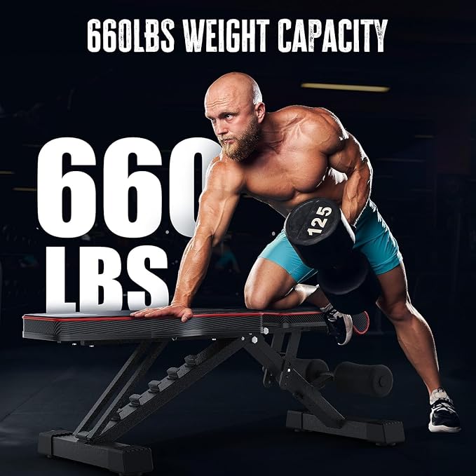 6 in 1 Multi-Function Weight Bench Set - Leg Press, Preacher Curl Rack, Adjustable Workout Bench & Squat Rack for Full Body Exercise, Fitness Strength Training for Home Gym, Equipment Mat