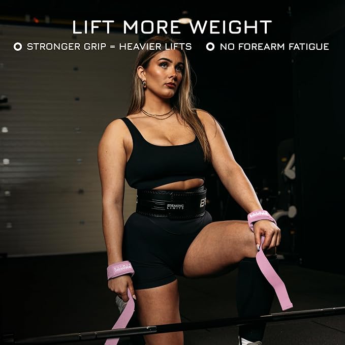 Breaking Limits Lifting Straps & Wrist Wraps for Weightlifting Men & Women | Wrist Straps for Weightlifting, Workout Gym Straps, Deadlift Straps, Cotton, Neoprene, Thumb Loops, Reinforced Stitching