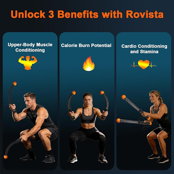 Portable Cordless Battle Ropes for Home Gym,Ropeless Battle Ropes, Exercise Equipment for Low-Impact Aerobic Training, Strength & HIIT, for Men & Women