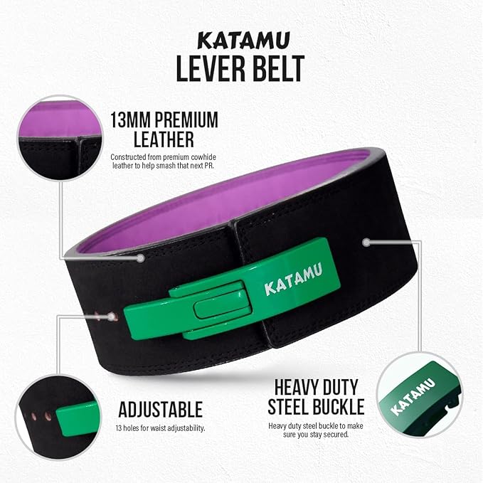 Katamu USPA & IPL Approved Premium Lever Belt | — 10mm and 13mm Leather