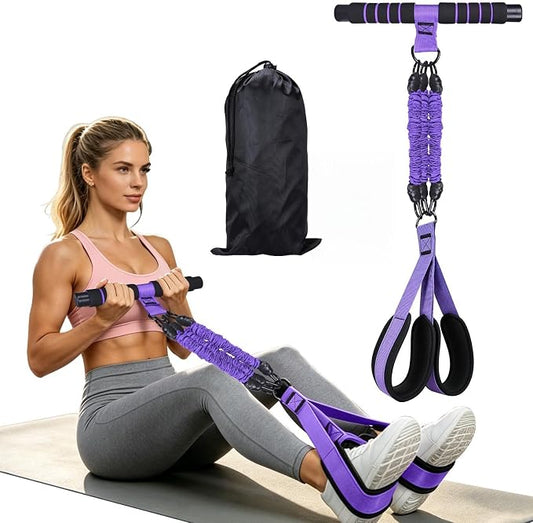 2026 New Resistance Band with Handles&Non-Slip Comfort Pedals, 90LBS Adjustable Latex Bandsfor Women and Men