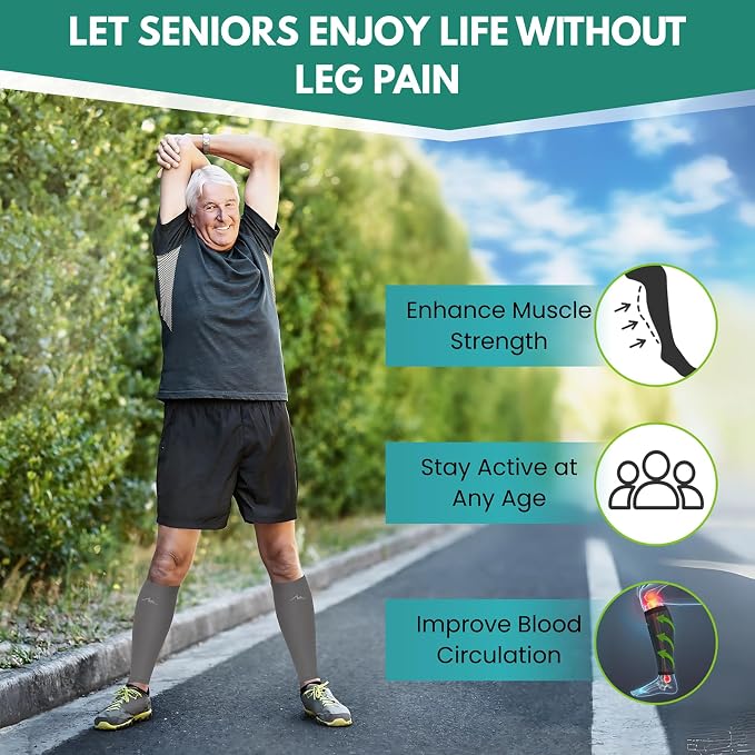 NEWZILL Compression Calf Sleeves (20-30mmHg) for Men & Women Perfect Option to Compression Socks for Running Travel Nursing