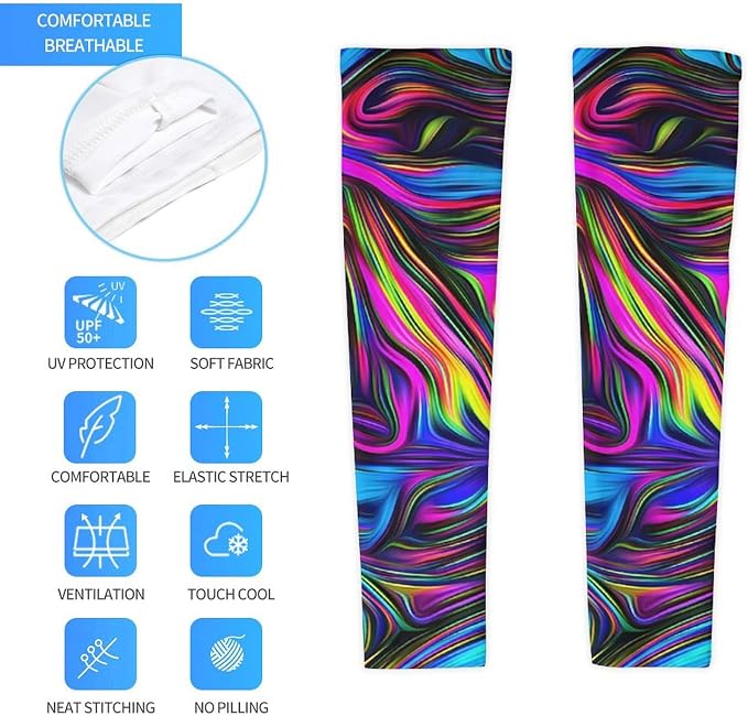 Marble Sports Compression Arm Sleeves for Men & Women - Youth Arm Sleeve Baseball Volleyball Sleeves & Basketball Sleeve