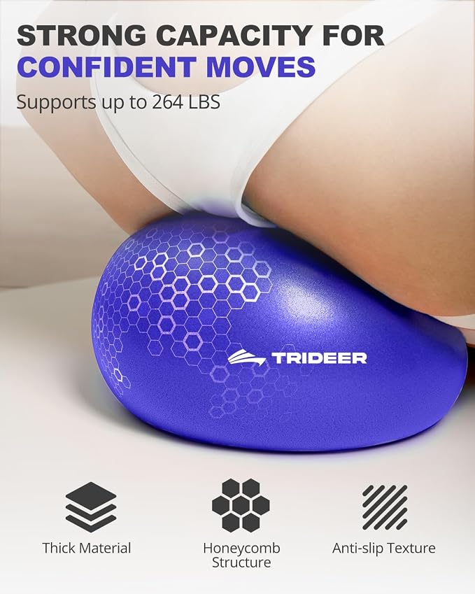 Trideer 9-Inch Pilates Ball, Small Exercise Ball Pilates Equipments for Yoga, Physical Therapy, Pregnancy, Postpartum, Core Training, Balance, Stability and Stretching